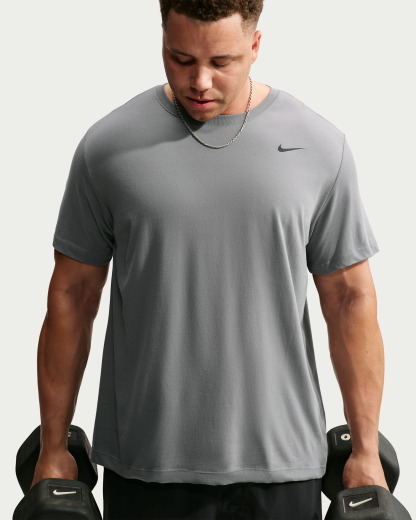 Nike Dri-FIT Men's Fitness T-Shirt - Smoke Grey/Black - View 6