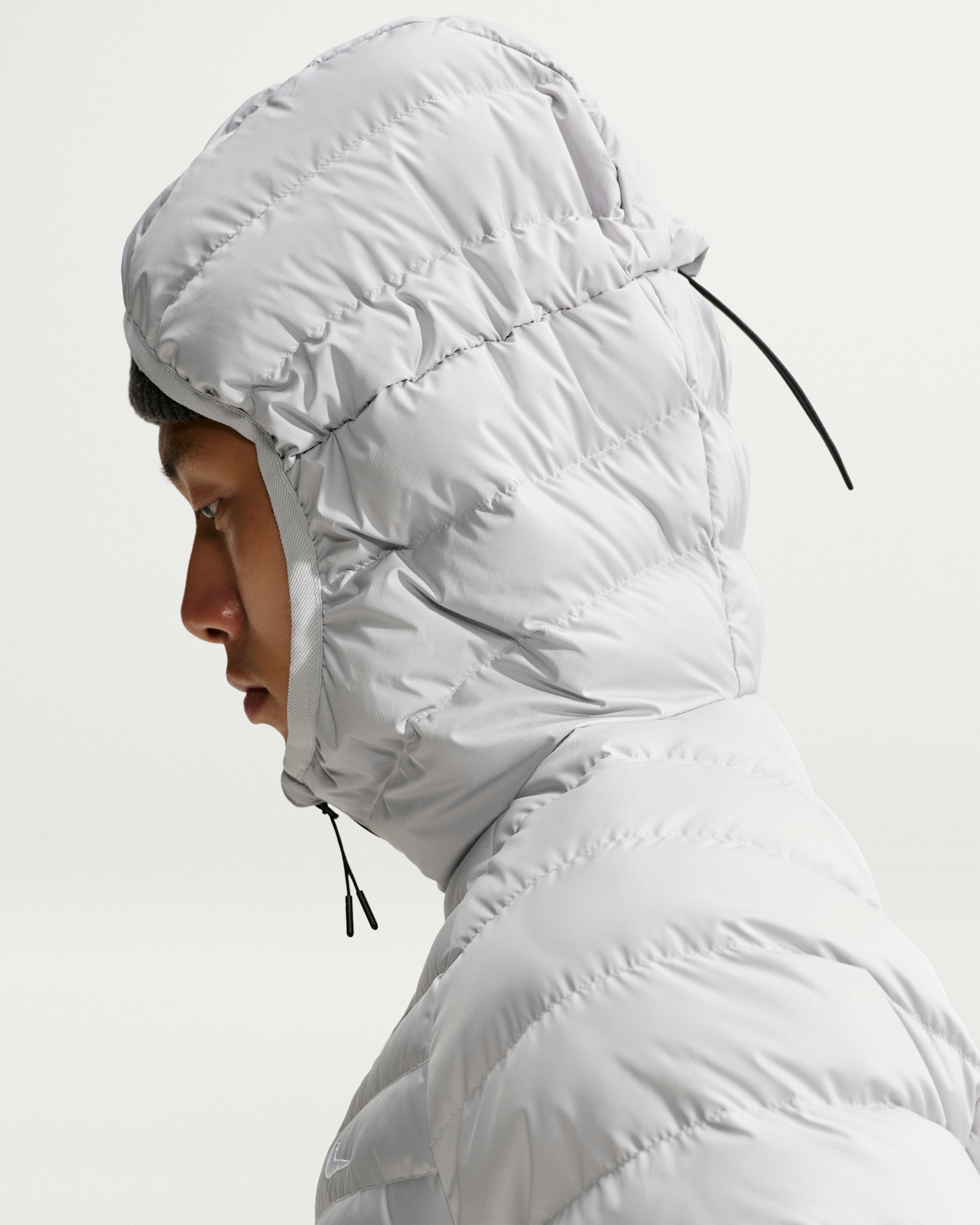 Nike Windrunner Men's Lightweight Down Microchannel Jacket - Grey Fog/White - View 6