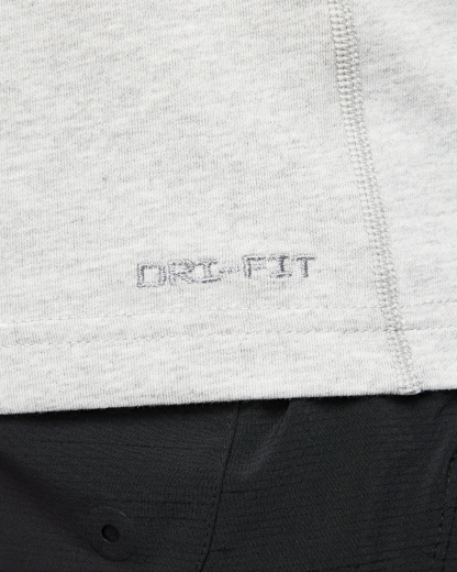 Nike Primary Men's Dri-FIT Short-sleeve Versatile Top - Dark Grey Heather/Heather/Smoke Grey - View 5
