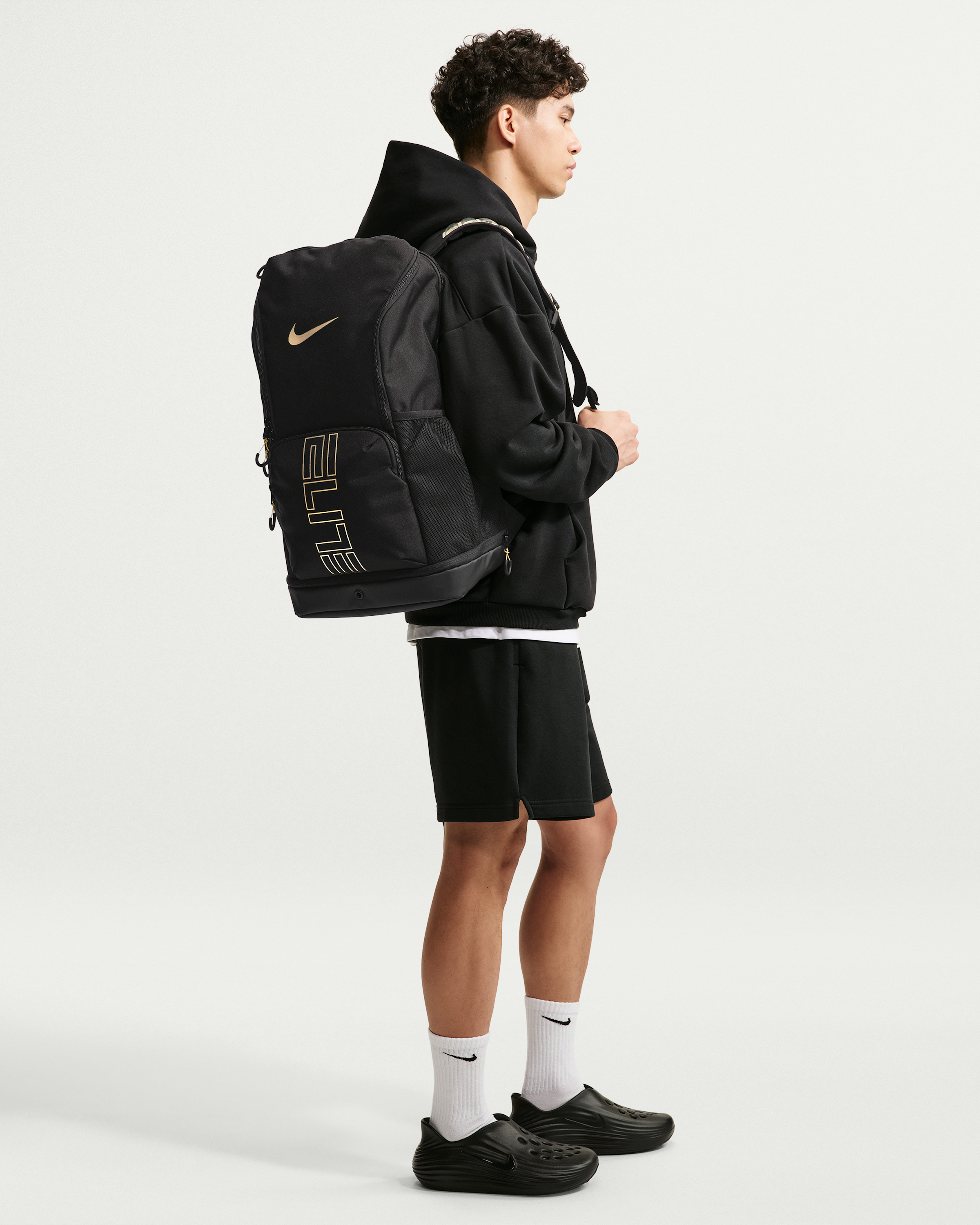 Nike Varsity Elite Backpack (32L) - Black/Black/Metallic Gold - View 13