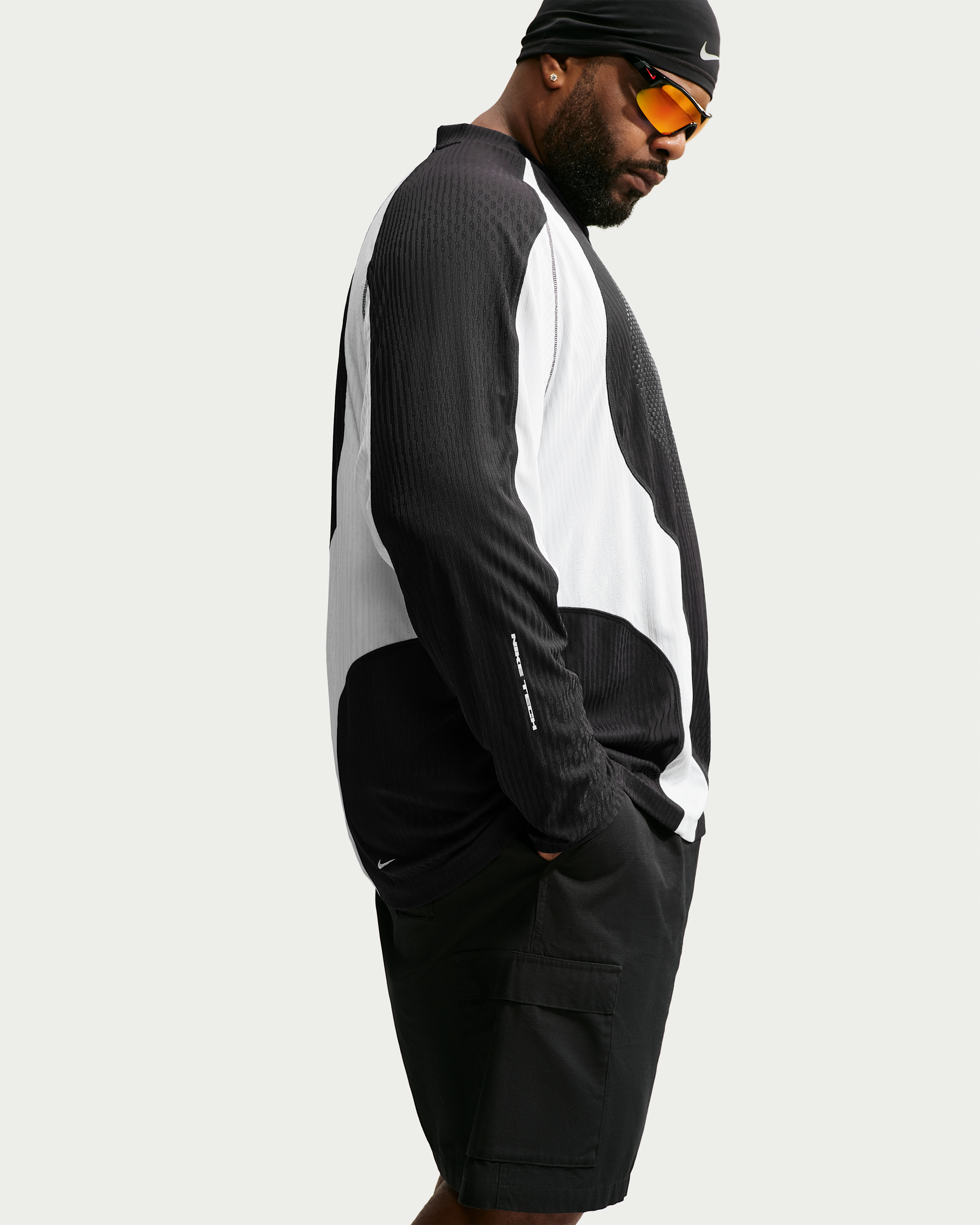 Nike Tech Men's Dri-FIT ADV Jersey - Black/Off-White/Off-White - View 8