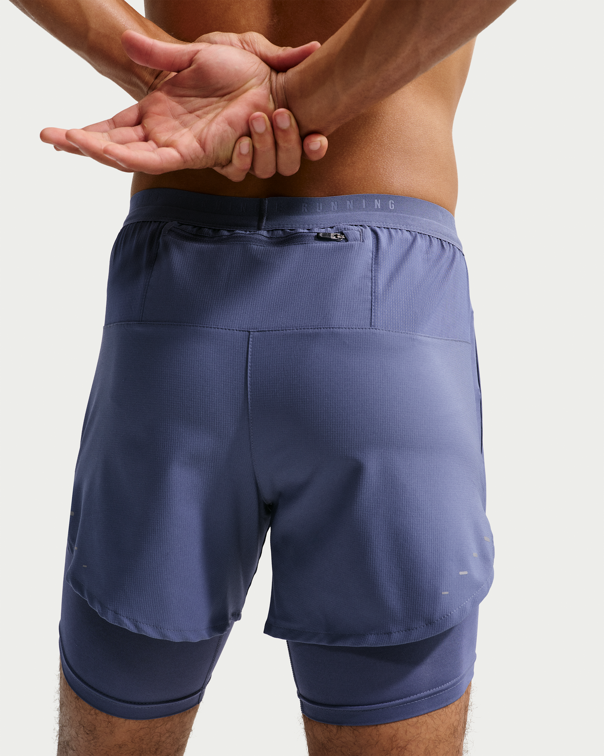 Nike Stride Men's Dri-FIT 13cm (approx.) Hybrid Running Shorts - Diffused Blue - View 3