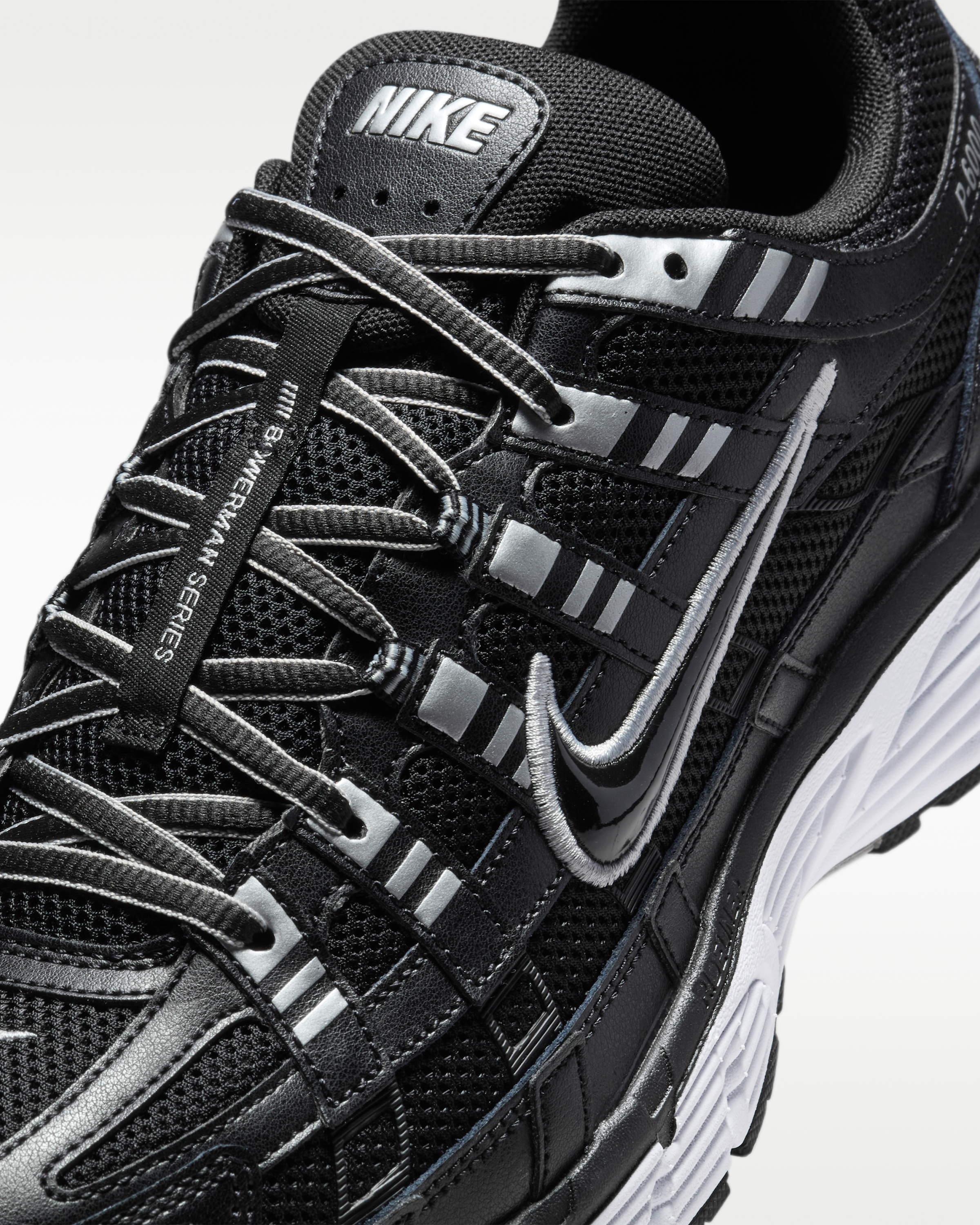 Nike P-6000 Shoes - Black/White/Metallic Silver/Black - View 7