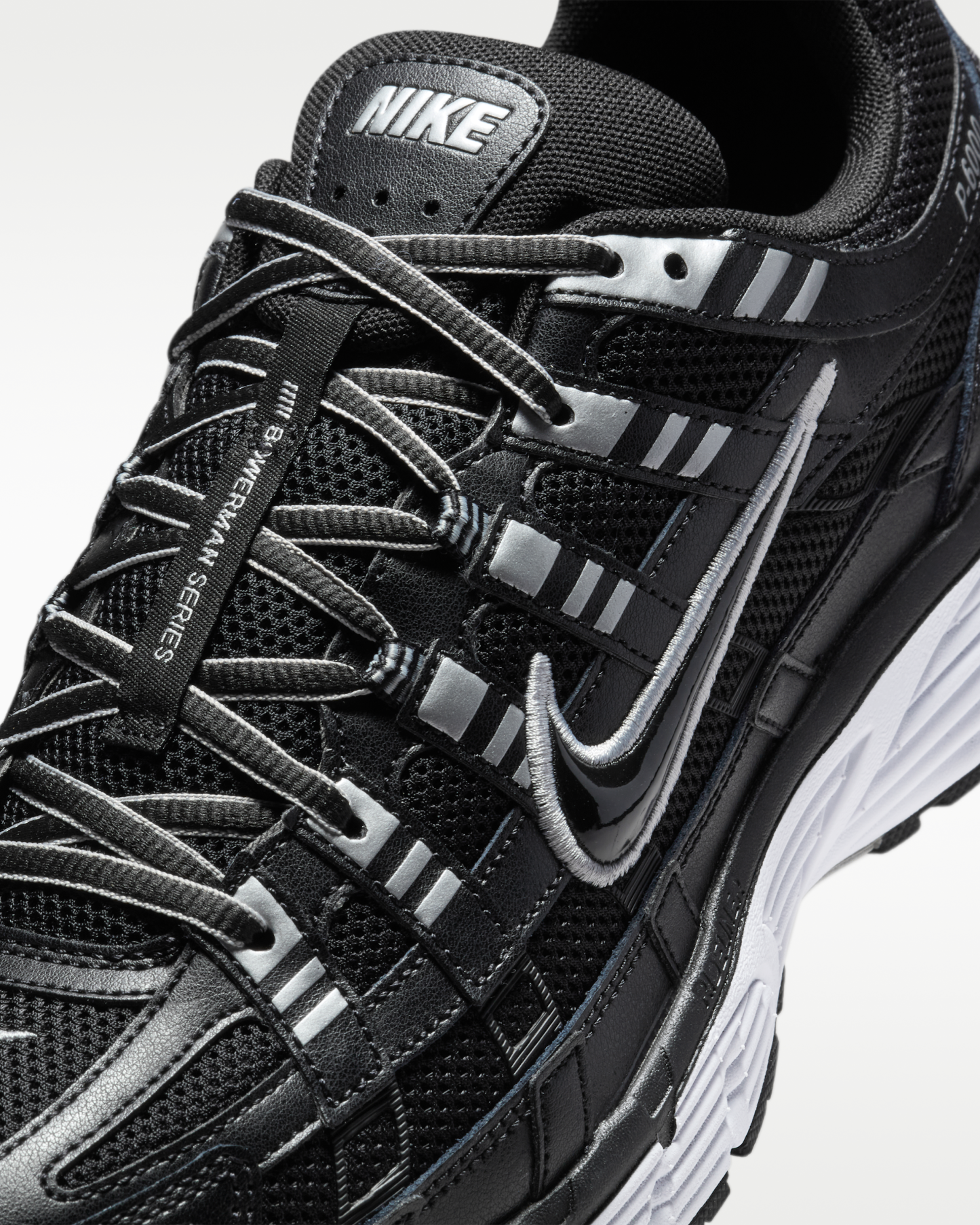 Nike P-6000 Shoes - Black/White/Metallic Silver/Black - View 7