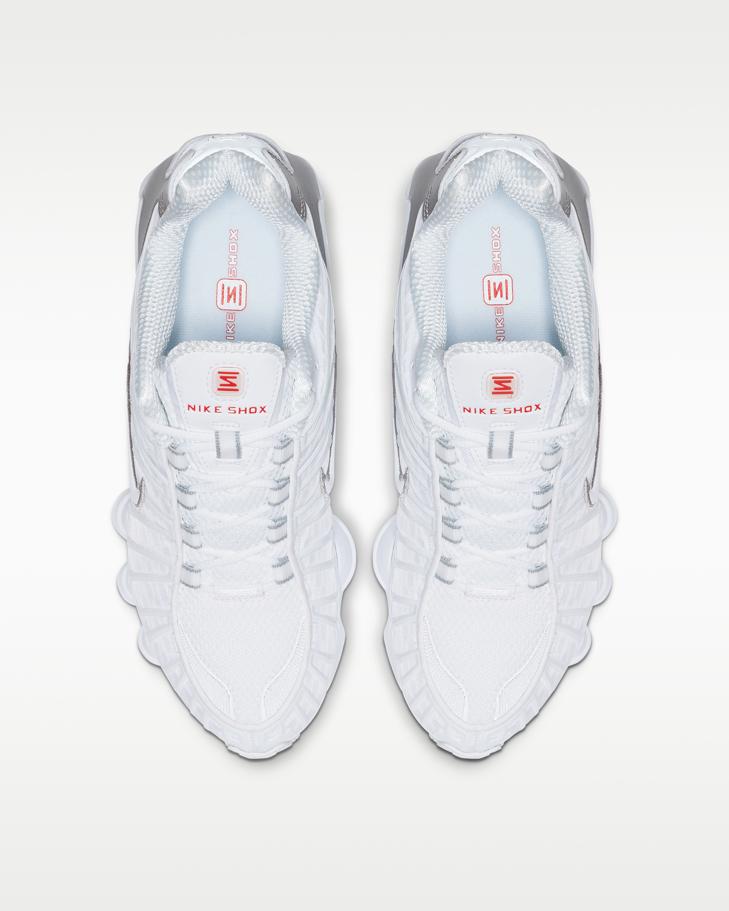 Nike Shox TL Women's Shoes - White/Metallic Silver/Max Orange/White - View 4