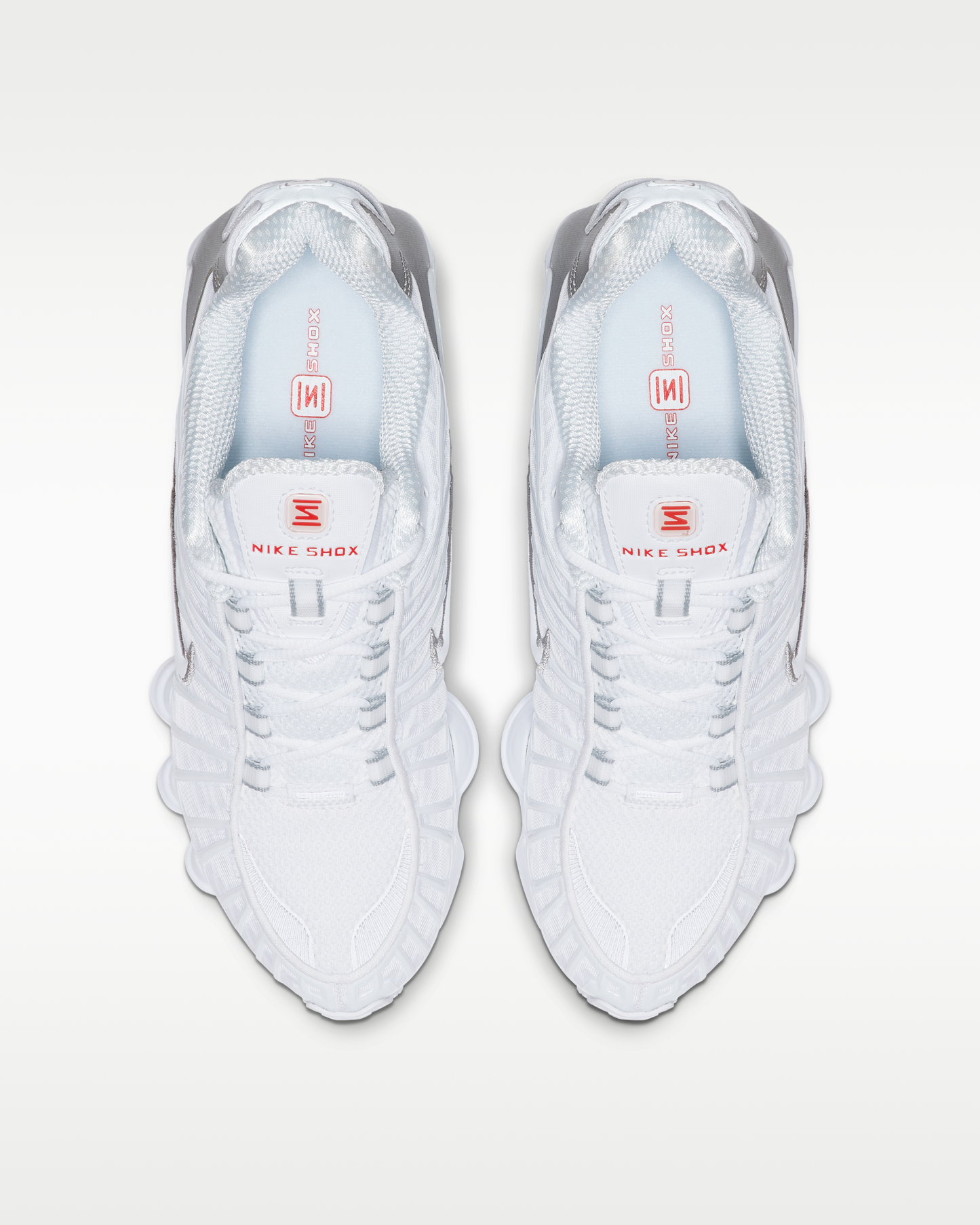 Nike Shox TL Women's Shoes - White/Metallic Silver/Max Orange/White - View 4