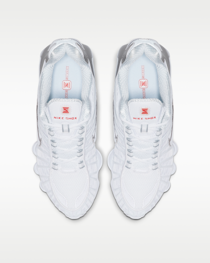 Nike Shox TL Women's Shoes - White/Metallic Silver/Max Orange/White - View 4