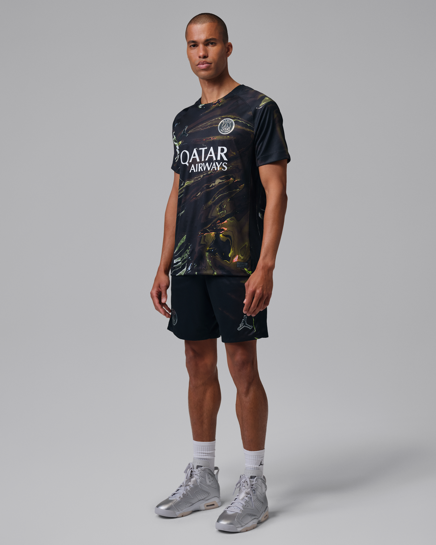 Paris Saint-Germain 2026 Stadium Night Edition Men's Jordan Dri-FIT Football Replica Jersey - Black/White/Black - View 6