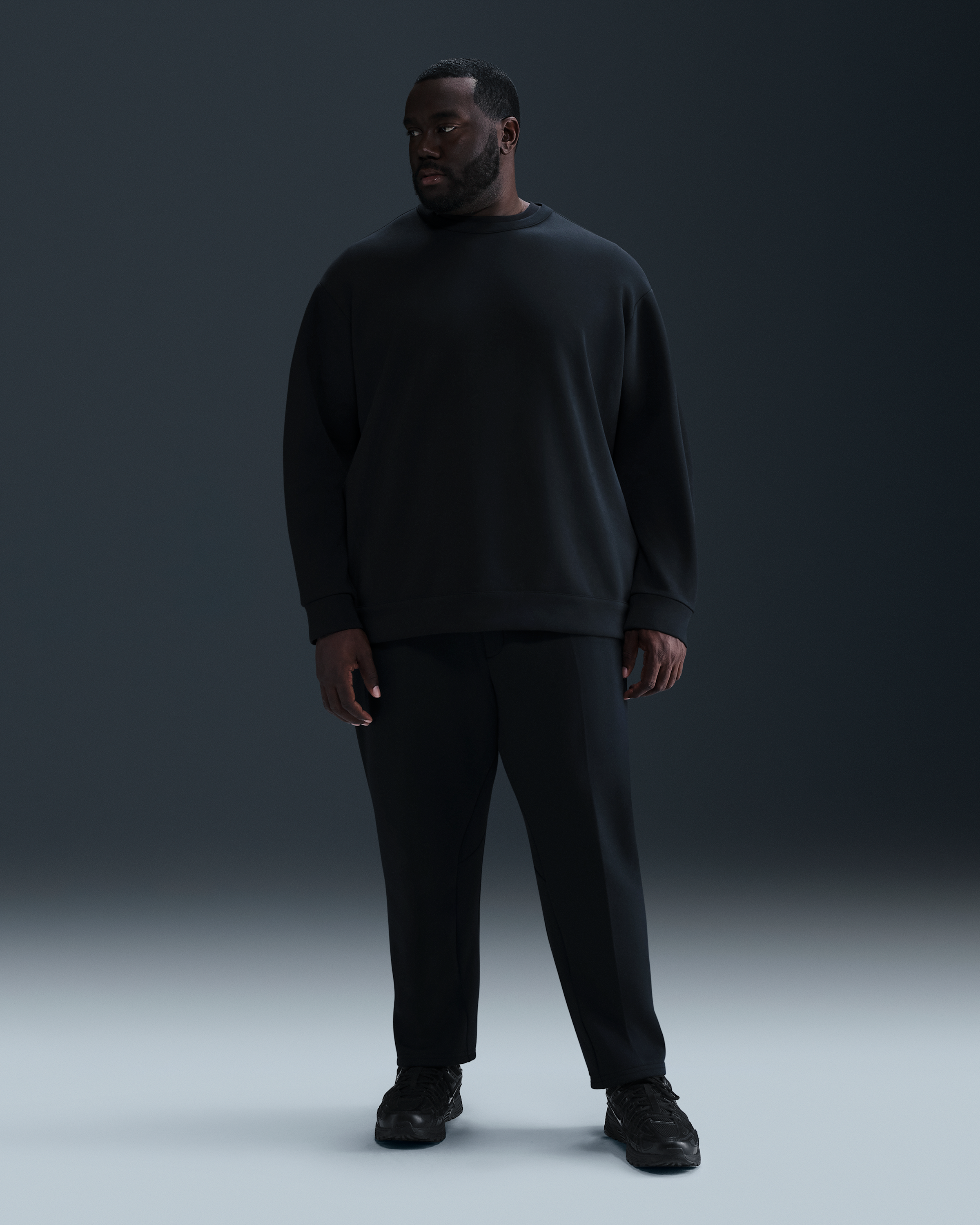Nike 24.7 ImpossiblySoft Men's Dri-FIT Crew - Black/Dark Smoke Grey - View 11