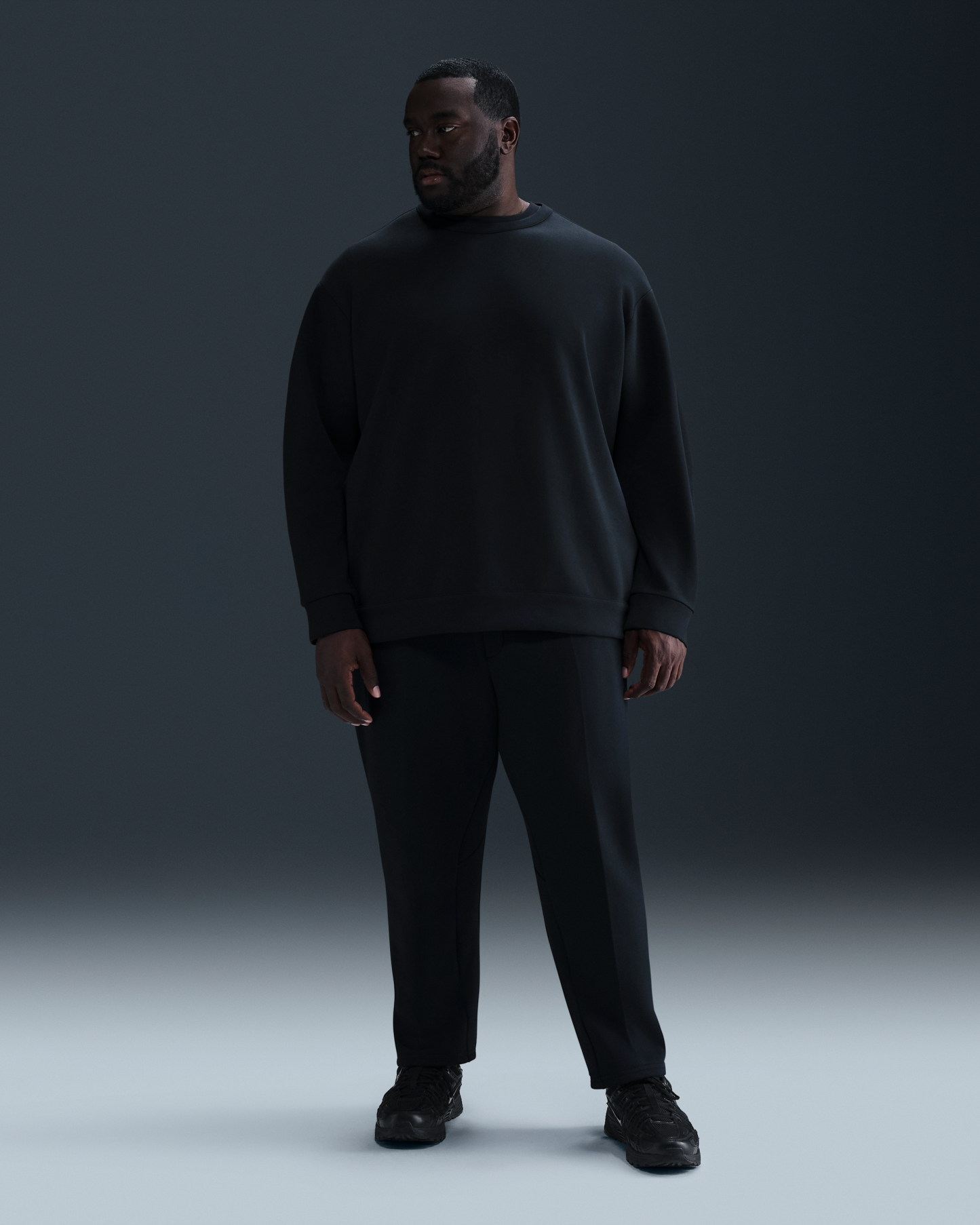 Nike 24.7 ImpossiblySoft Men's Dri-FIT Crew - Black/Dark Smoke Grey - View 11