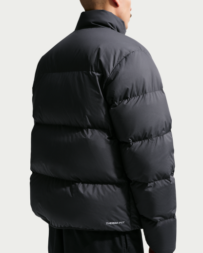Nike Sportswear Club Men's Therma-FIT Down Puffer Jacket - Black/White - View 2
