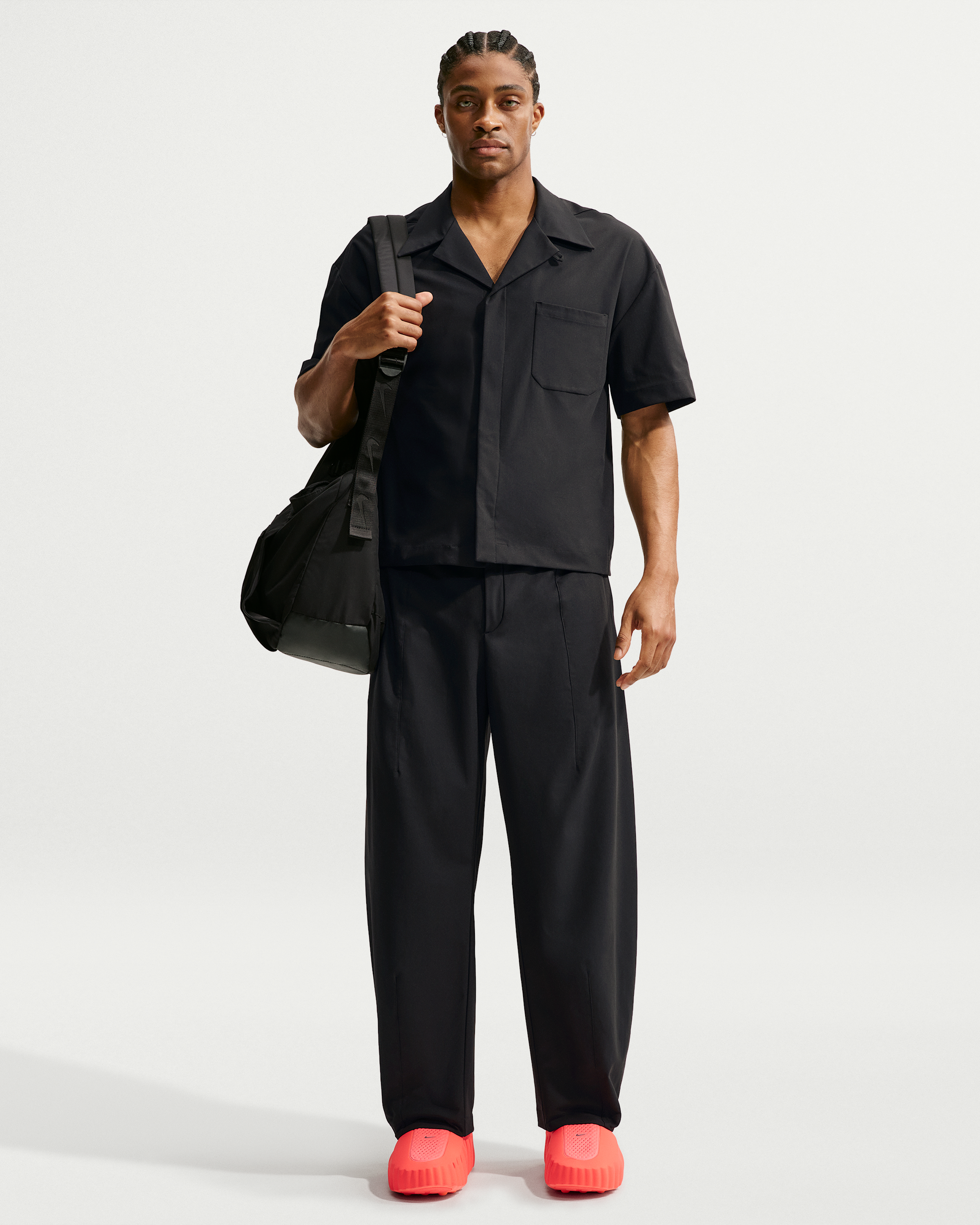Nike 24.7 PerfectStretch Men's Dri-FIT UV Protection Barrel-Leg Trousers - Black/Black/Dark Smoke Grey - View 1