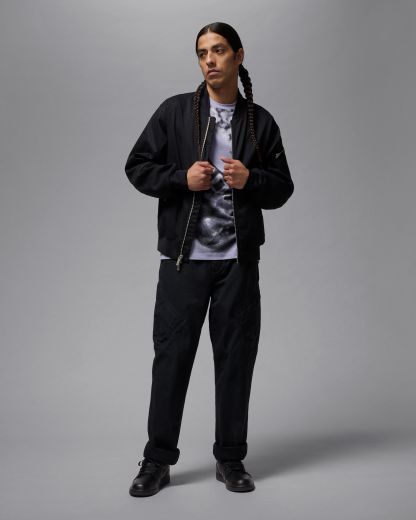 Air Jordan 1 Low Men's Shoes - Black/Black/Black - View 9