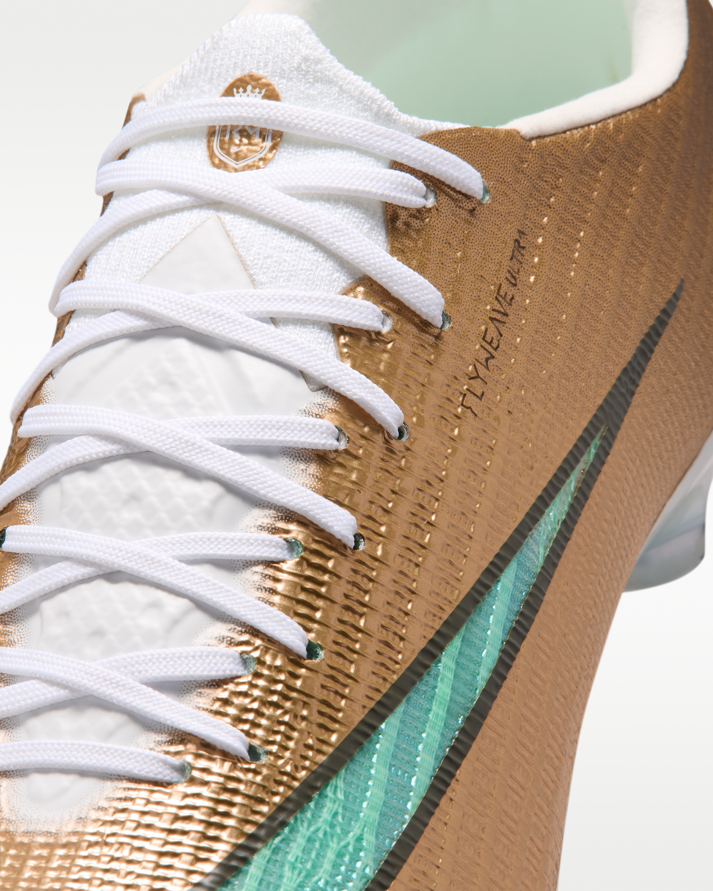 Nike Mercurial Superfly 11 Elite 'Kylian Mbappé' Artificial-Grass Low-Top Football Boots - Metallic Gold/Green Glow - View 8