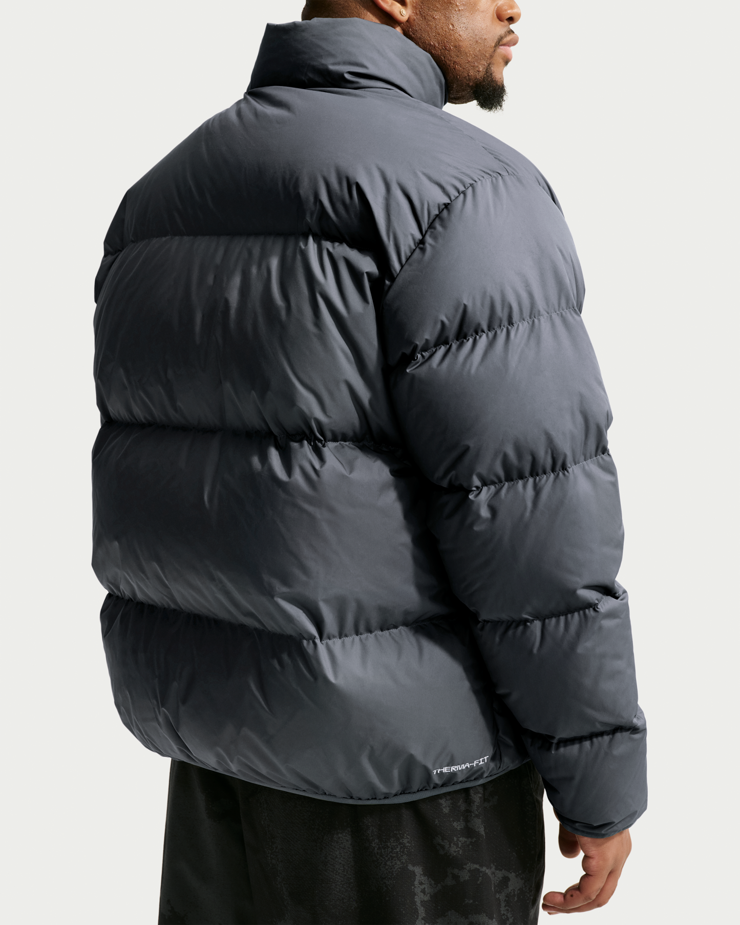 Nike Sportswear Club Men's Therma-FIT Down Puffer Jacket - Iron Grey/White - View 7