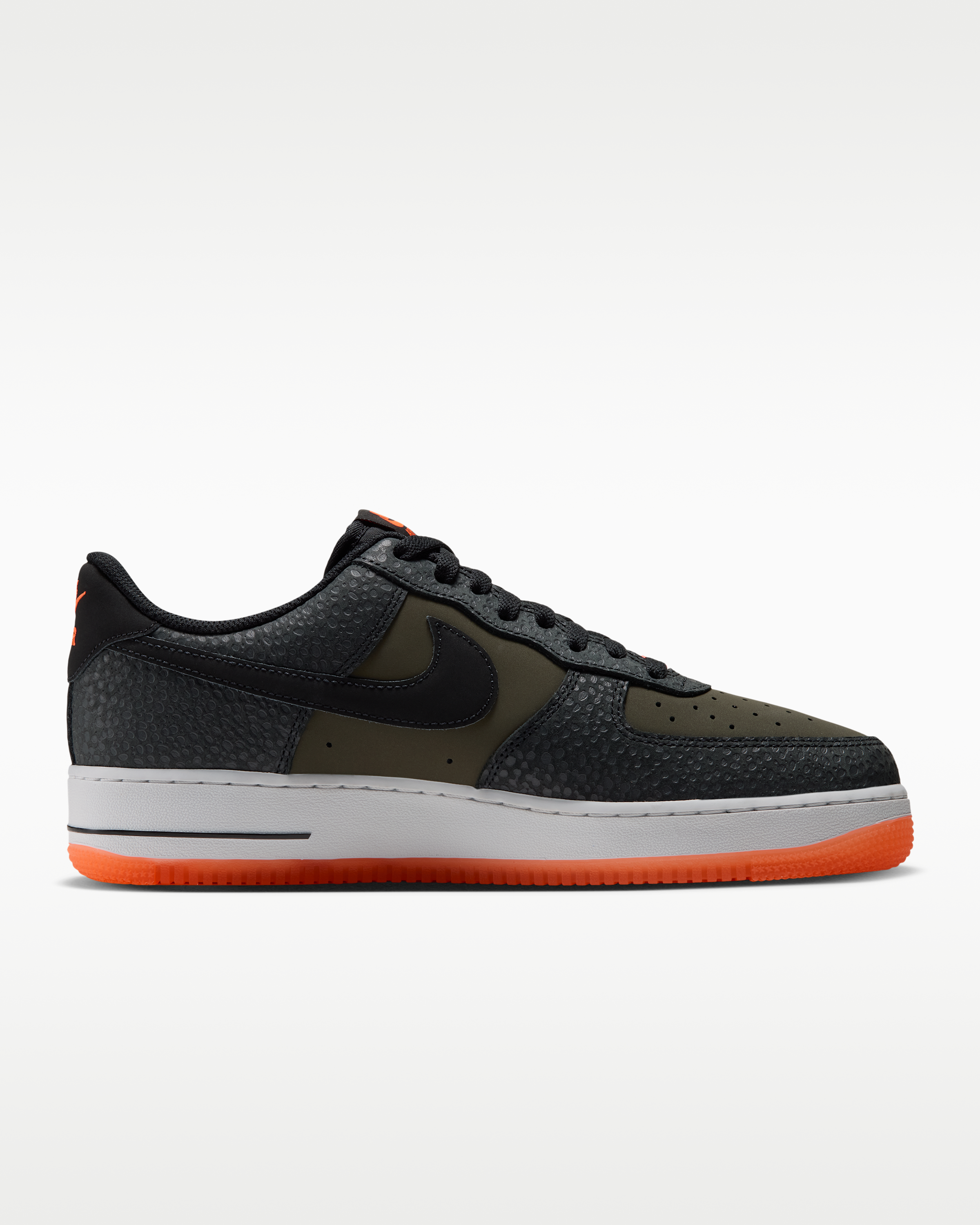 Nike Air Force 1 '07 Men's Shoes - Black/Anthracite/Total Orange/Black - View 3