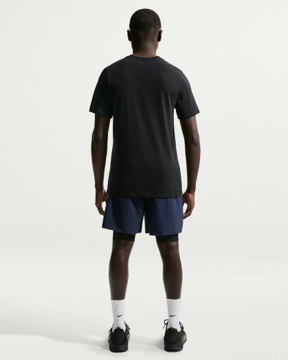 Nike Dri-FIT Men's Fitness T-Shirt - Black/White - View 5