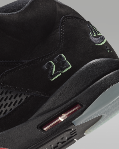 Air Jordan 5 Retro 'Halloween' Men's Shoes - Black/Picante Red/Glow In The Dark/Black - View 8