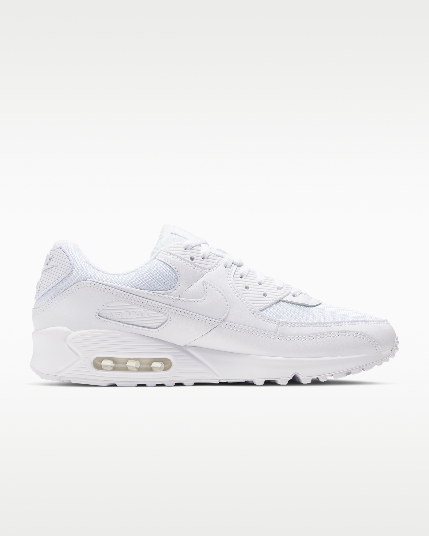 Nike Air Max 90 Men's Shoe - White/White/Wolf Grey/White - View 3