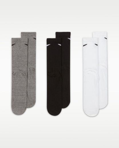 Nike Everyday Lightweight Training Crew Socks (3 Pairs) - Multi-Colour - View 3