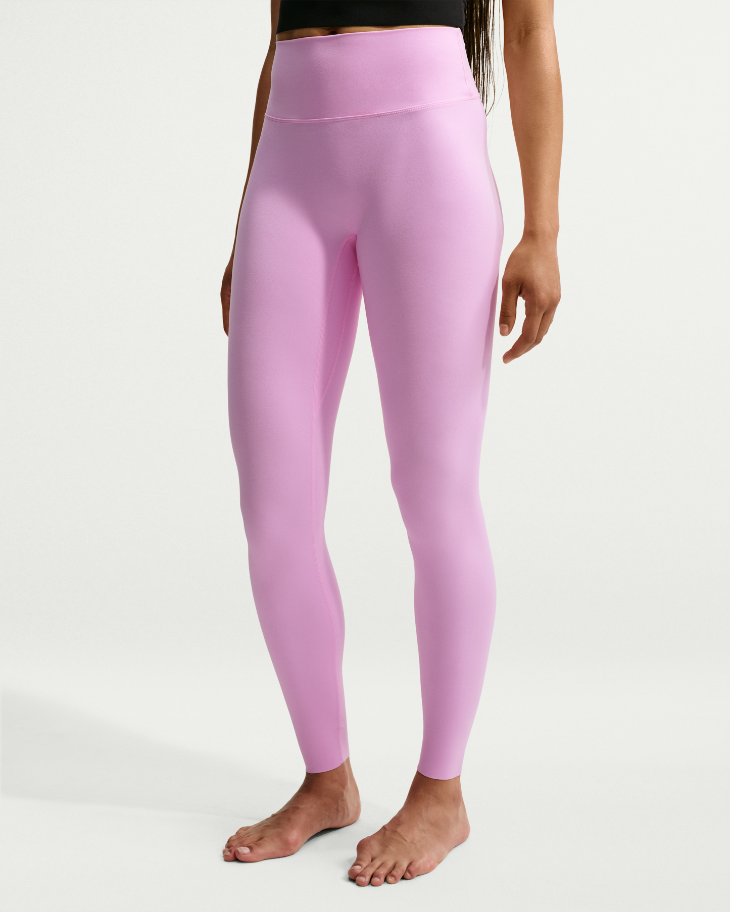 Nike Zenvy Women's High-Waisted Full-Length Leggings with No Front Seam - Pink Rise/Cool Grey - View 2