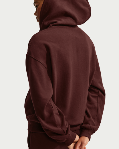 Nike Studio Fleece Medium Weight Women's Oversized Full-Zip Hoodie - Mystic Dates/Sail - View 2