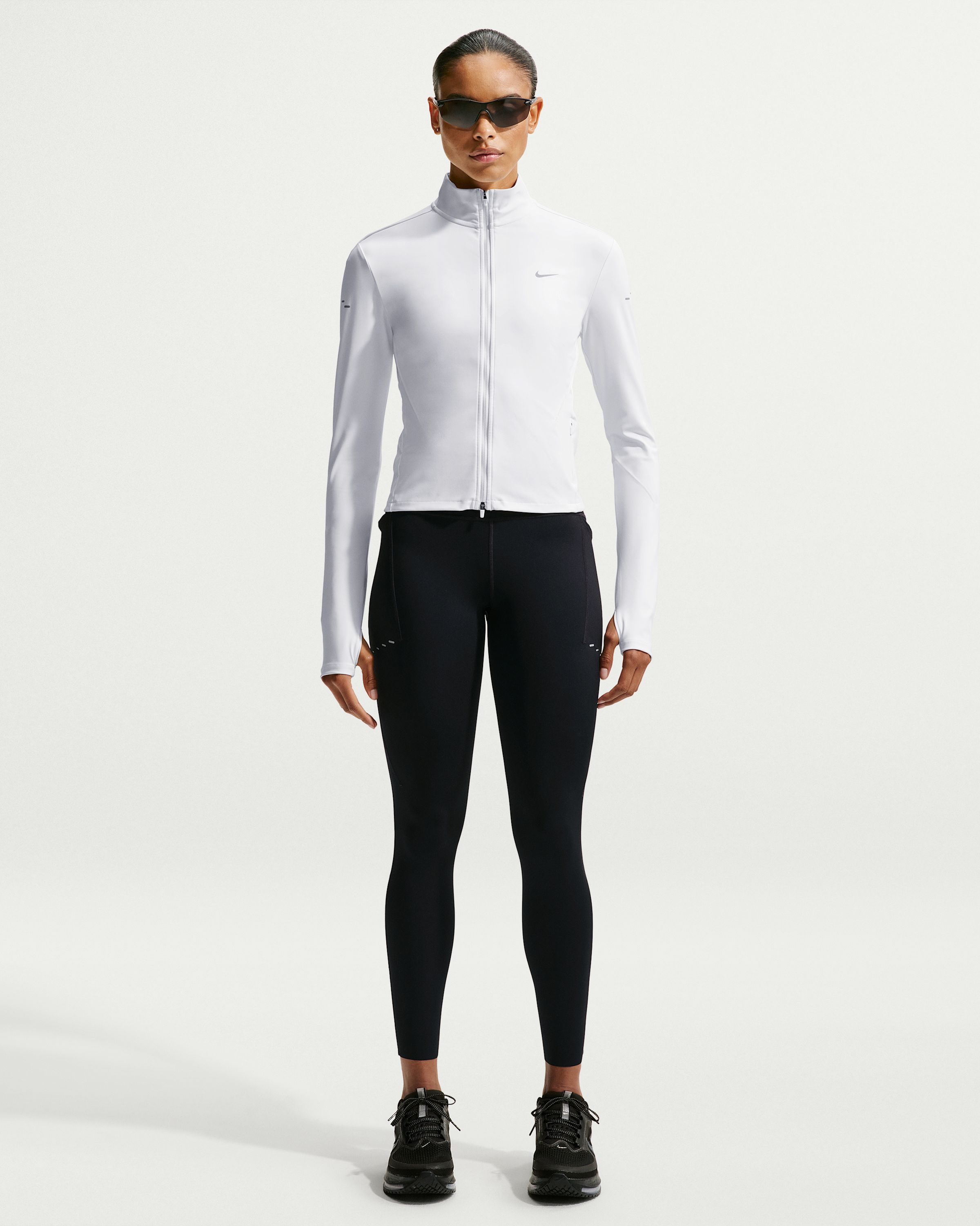 Nike Swift Women's High-Waisted 7/8 Running Leggings with Pockets - Black - View 1