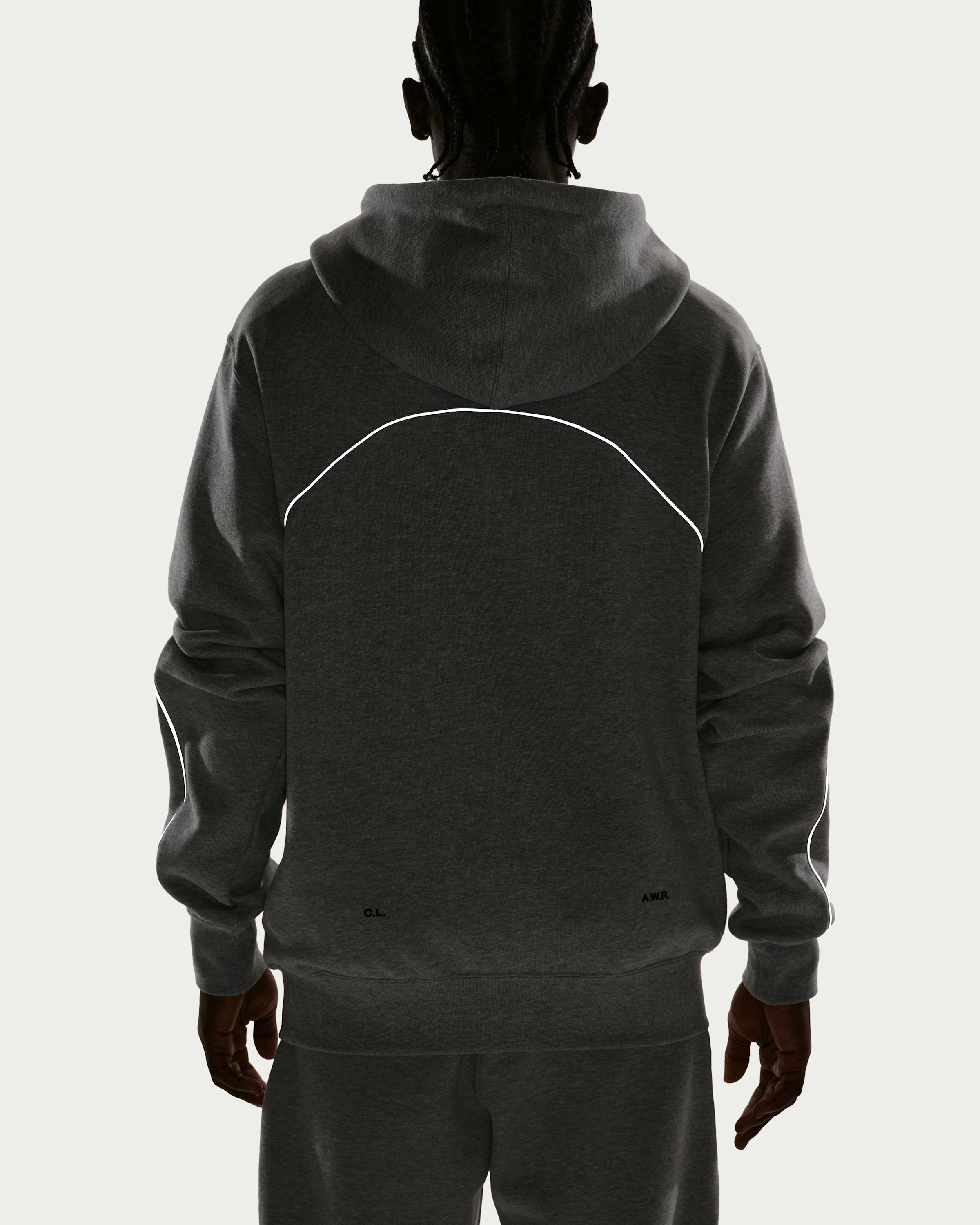 NOCTA Fleece CS Hoodie 2 - Dark Grey Heather/Matte Silver/Black - View 11