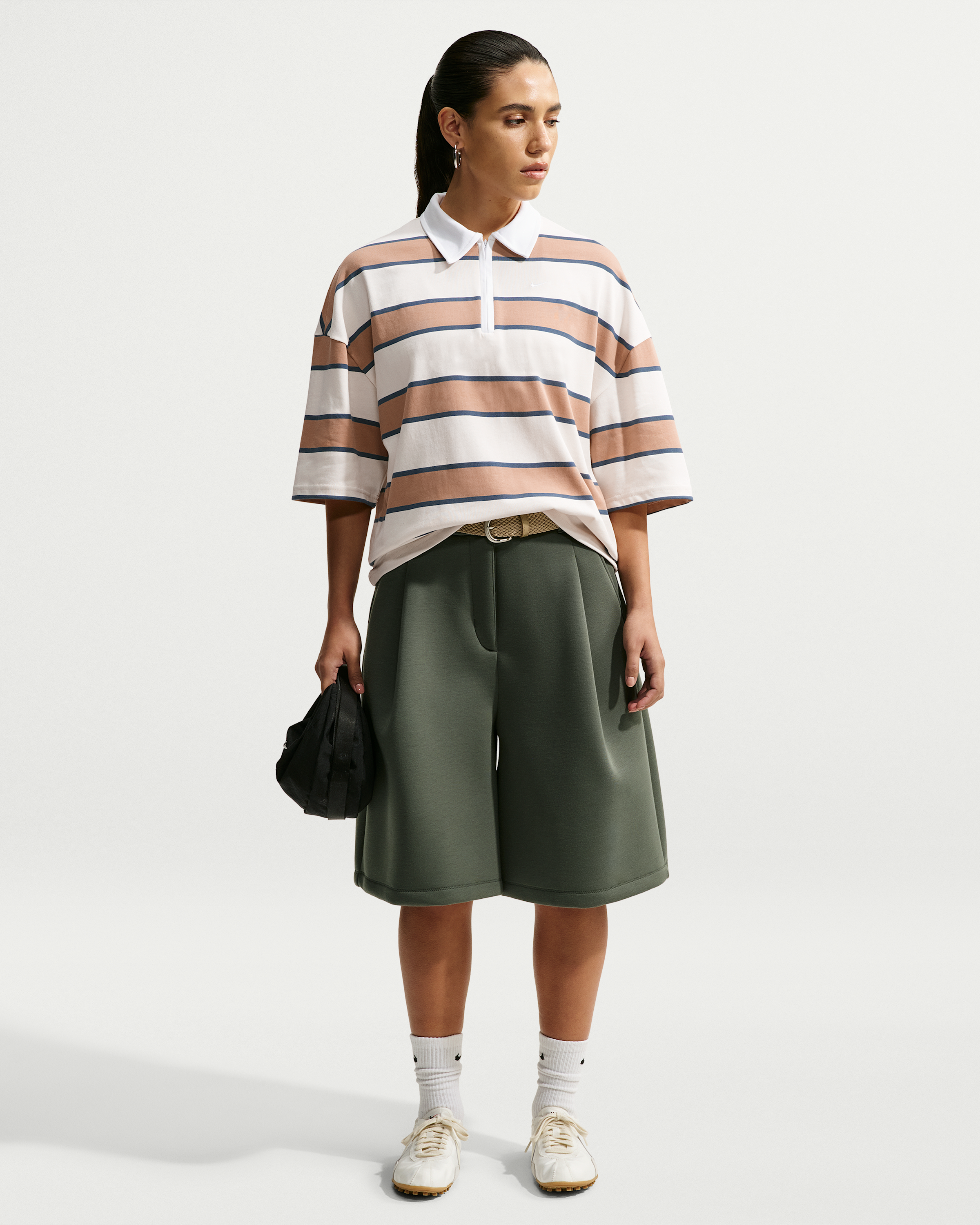 Nike Sportswear Women's Polo - Pale Ivory/Hemp/Thunder Blue - View 4