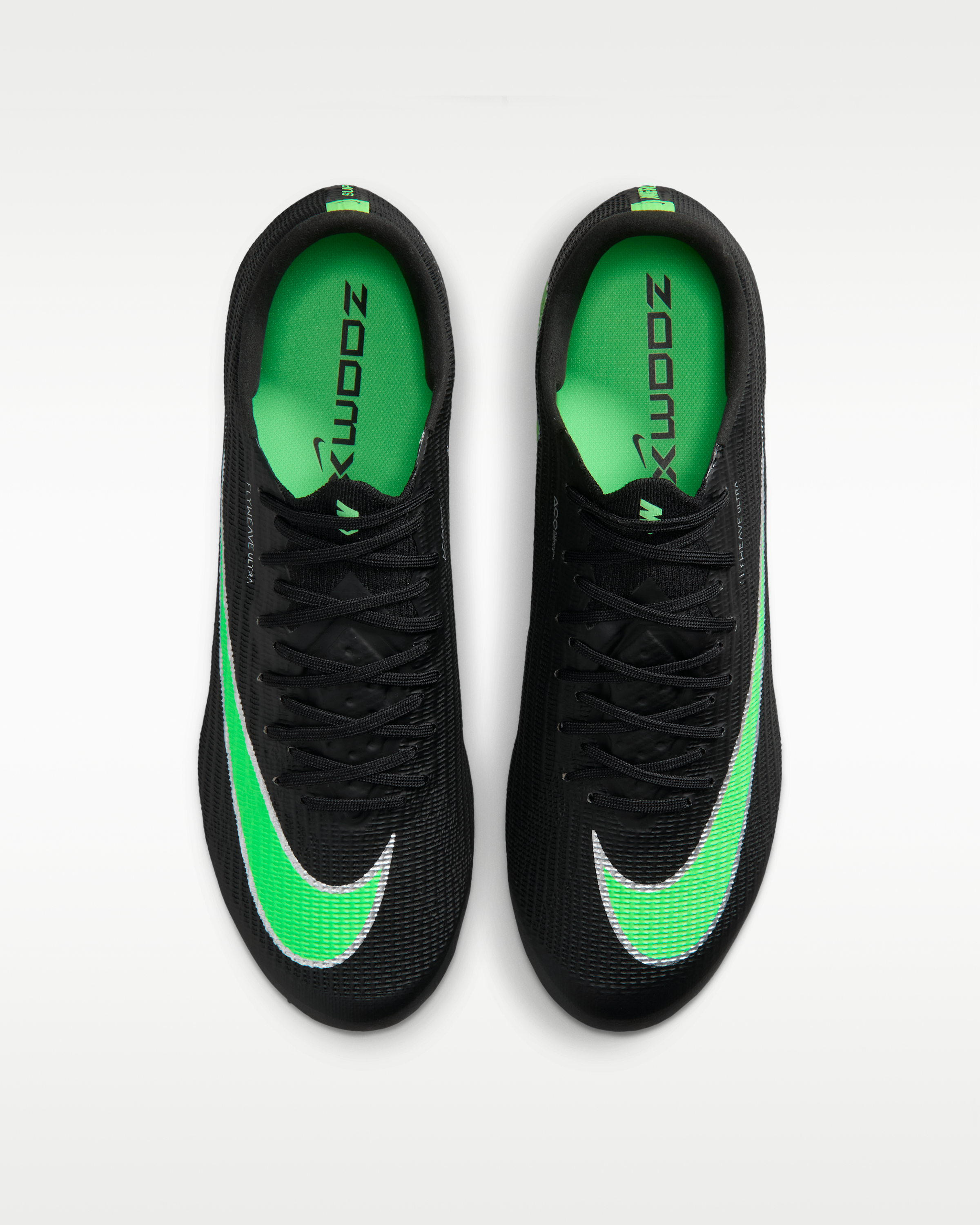 Nike Mercurial Superfly 11 Elite Artificial-Grass Low-Top Football Boots - Black/Black/Illusion Green - View 4