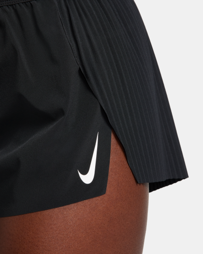 Nike AeroSwift Women's Dri-FIT ADV Mid-Rise 7.5cm (approx.) Brief-Lined Running Shorts - Black/White - View 7