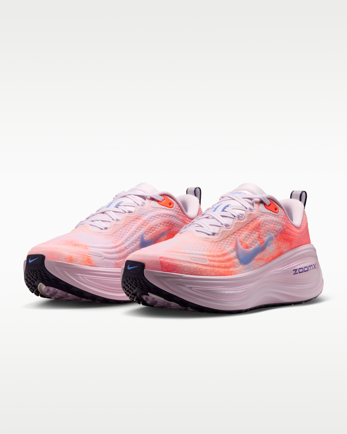 Nike Vomero Plus Women's Road Running Shoes - Bleached Lilac/Hyper Crimson/Sunset Haze/Royal Pulse - View 5
