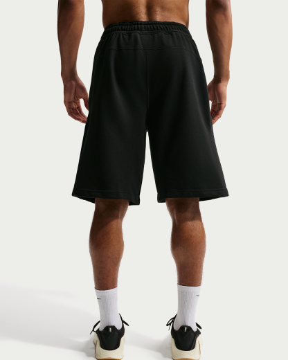 Nike N.A.C. Men's Dri-FIT Fleece Training Shorts - Black/Black - View 3