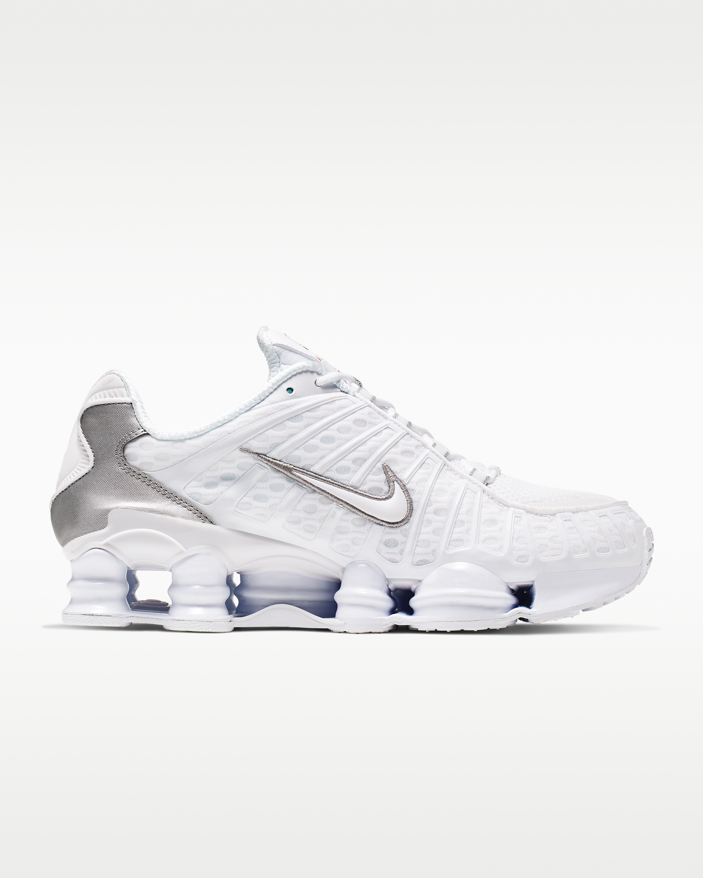 Nike Shox TL Men's Shoes - White/Metallic Silver/Max Orange/White - View 3