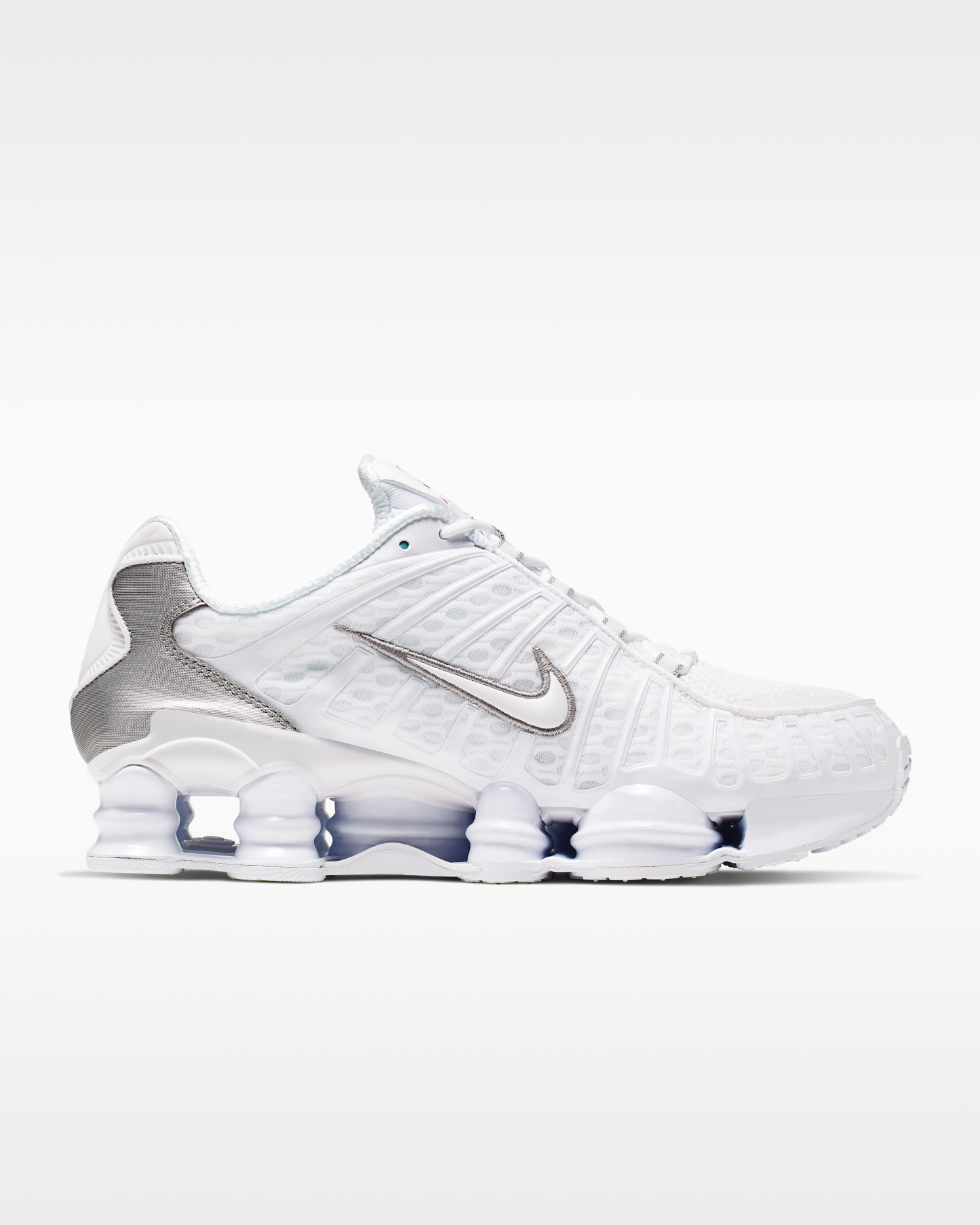 Nike Shox TL Men's Shoes - White/Metallic Silver/Max Orange/White - View 3