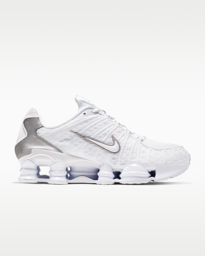 Nike Shox TL Men's Shoes - White/Metallic Silver/Max Orange/White - View 3