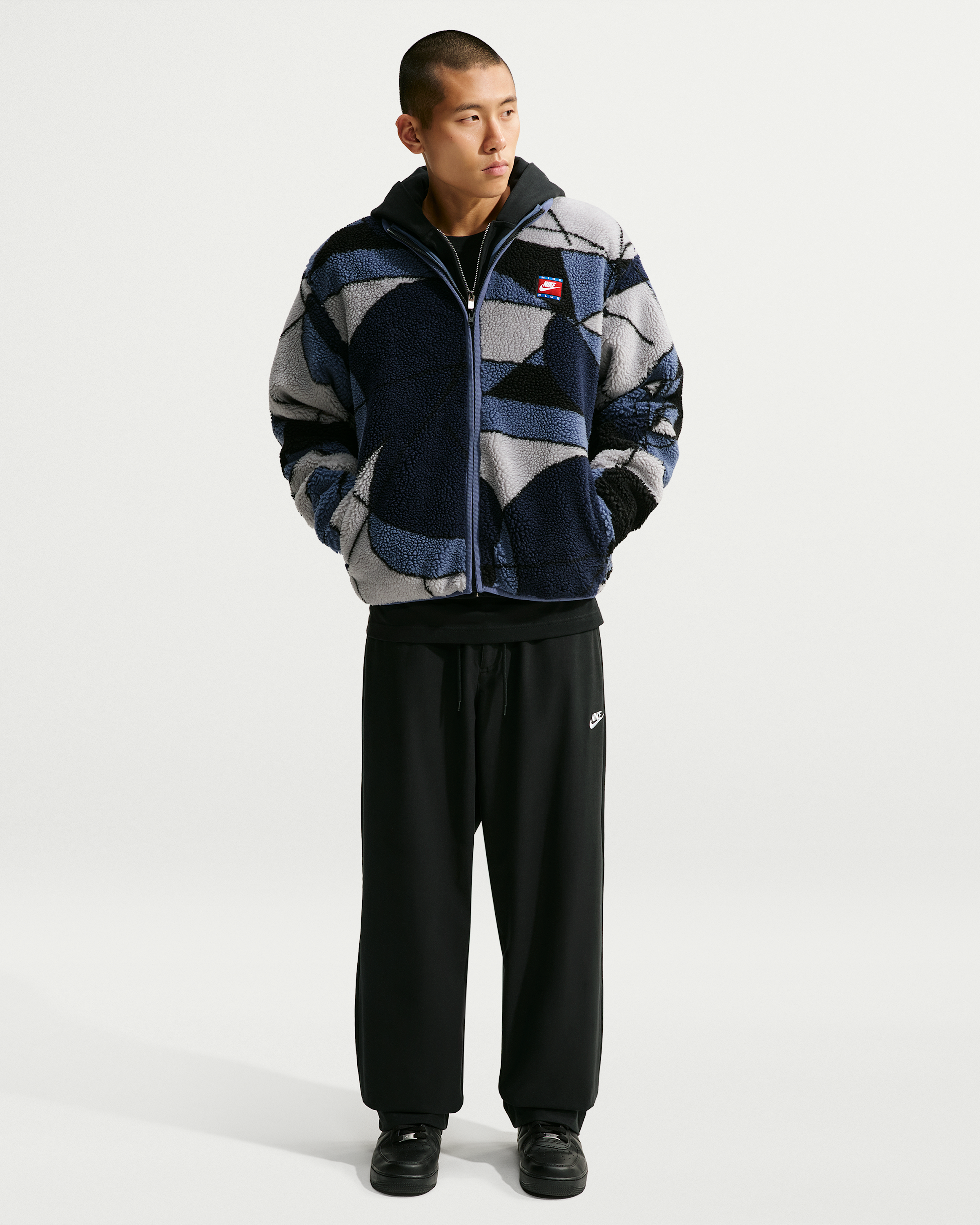 Nike Club Men's Winterized Fleece Full-Zip Jacket - Diffused Blue/Dusty Olive - View 4