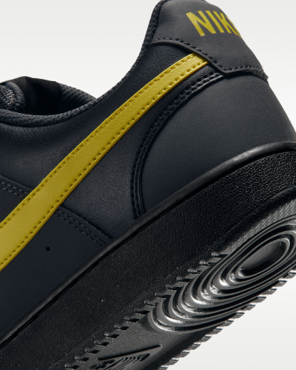 Nike Court Vision Low Men's Shoes - Dark Smoke Grey/Black/Chrome Yellow - View 8