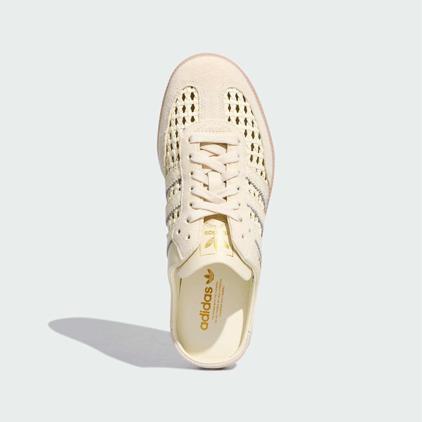 adidas SAMBA OG MULE SHOES - Cream White / Cream White / Gold Metallic - View 3
