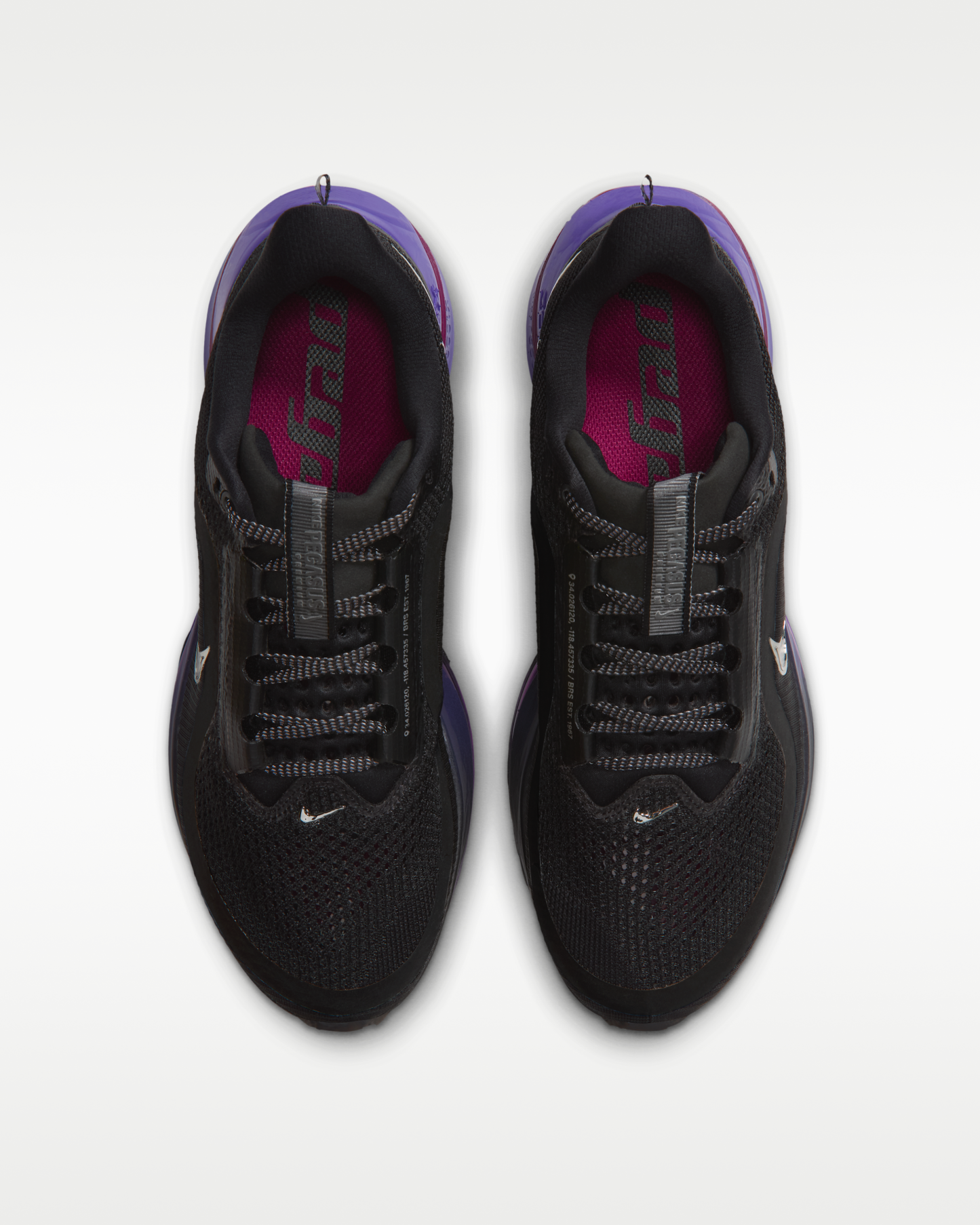 Nike Pegasus Premium Women's Road Running Shoes - Black/Dark Concord/True Berry/Metallic Silver - View 4