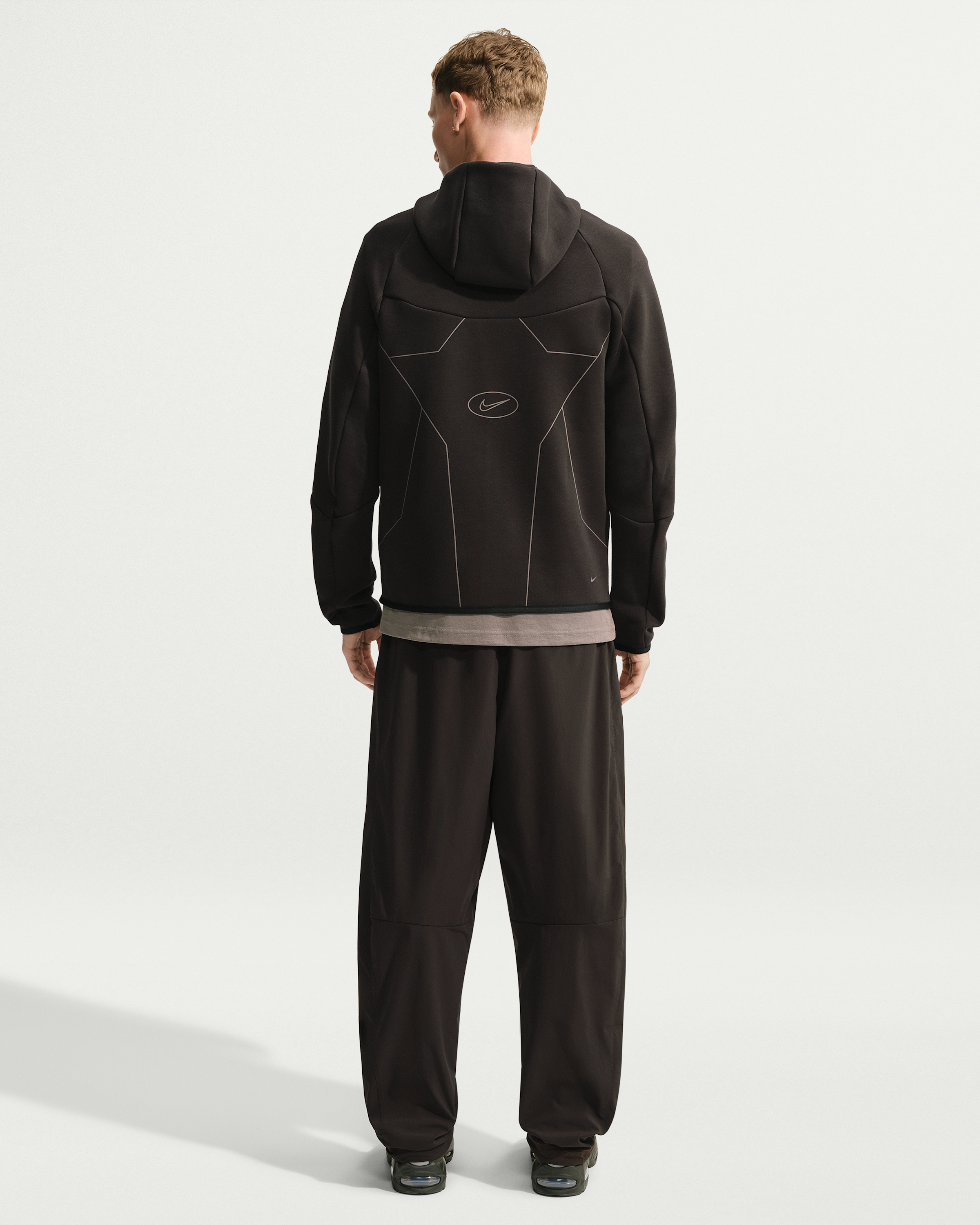 Nike Tech Men's Full-Zip Fleece Windrunner Hoodie - Shadow Brown - View 5