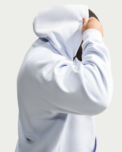Nike Solo Swoosh Men's Pullover Hoodie - Football Grey/White - View 7
