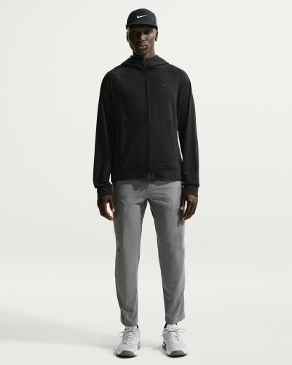 Nike Primary NanoKnit Men's Dri-FIT UV Protection Full-Zip Performance Hoodie - Black/Black - View 4