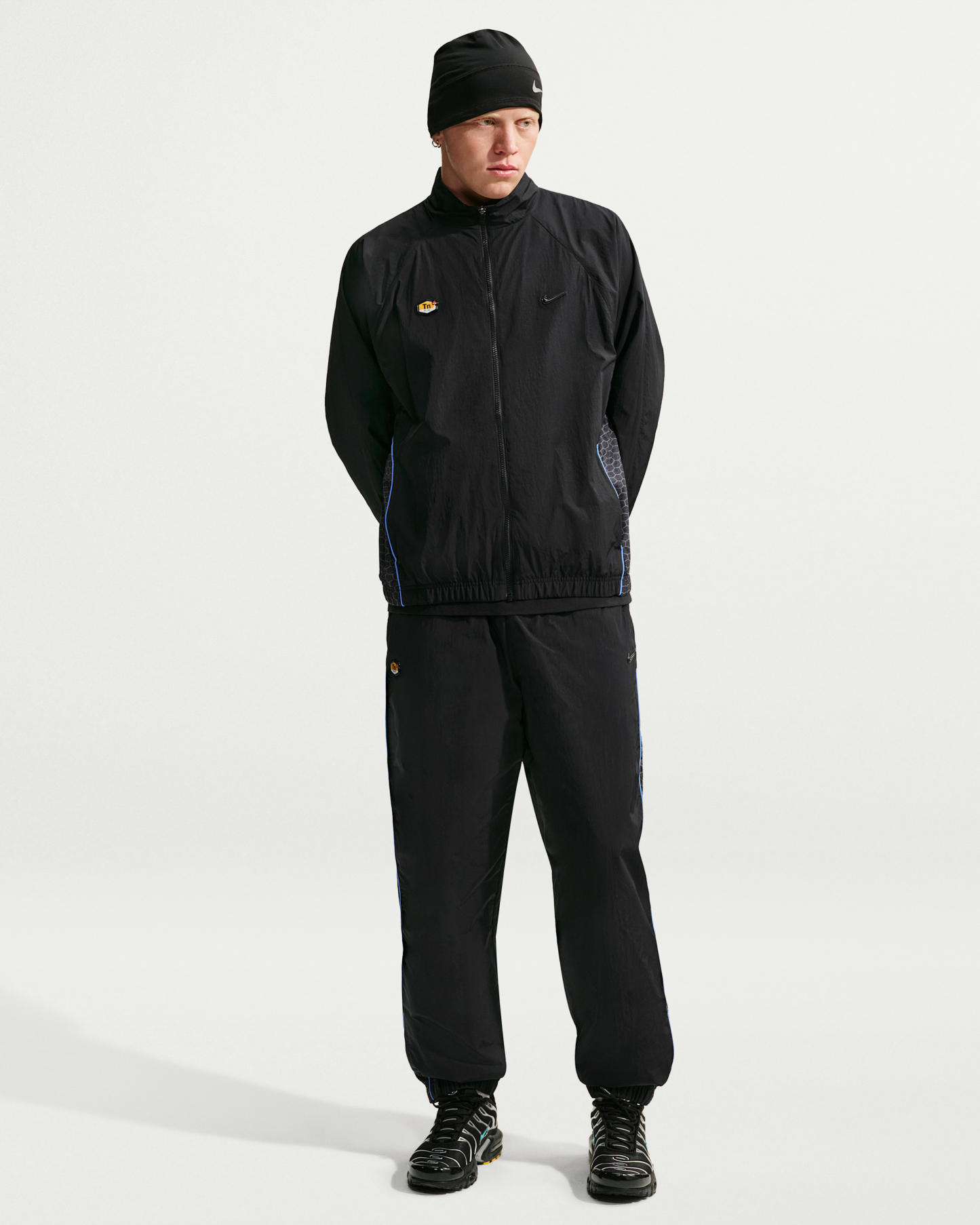 Nike Sportswear Men's Woven Tracksuit Jacket - Black/Black - View 4