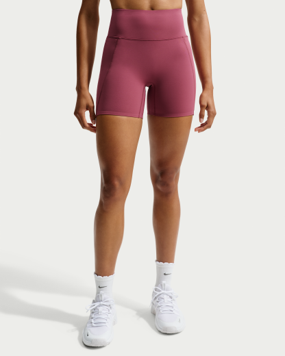Nike Universa Women's High-Waisted 12.5cm (approx.) Biker Shorts with No Front Seam - Pink Smoke/Pink Smoke/Mystic Dates - View 2