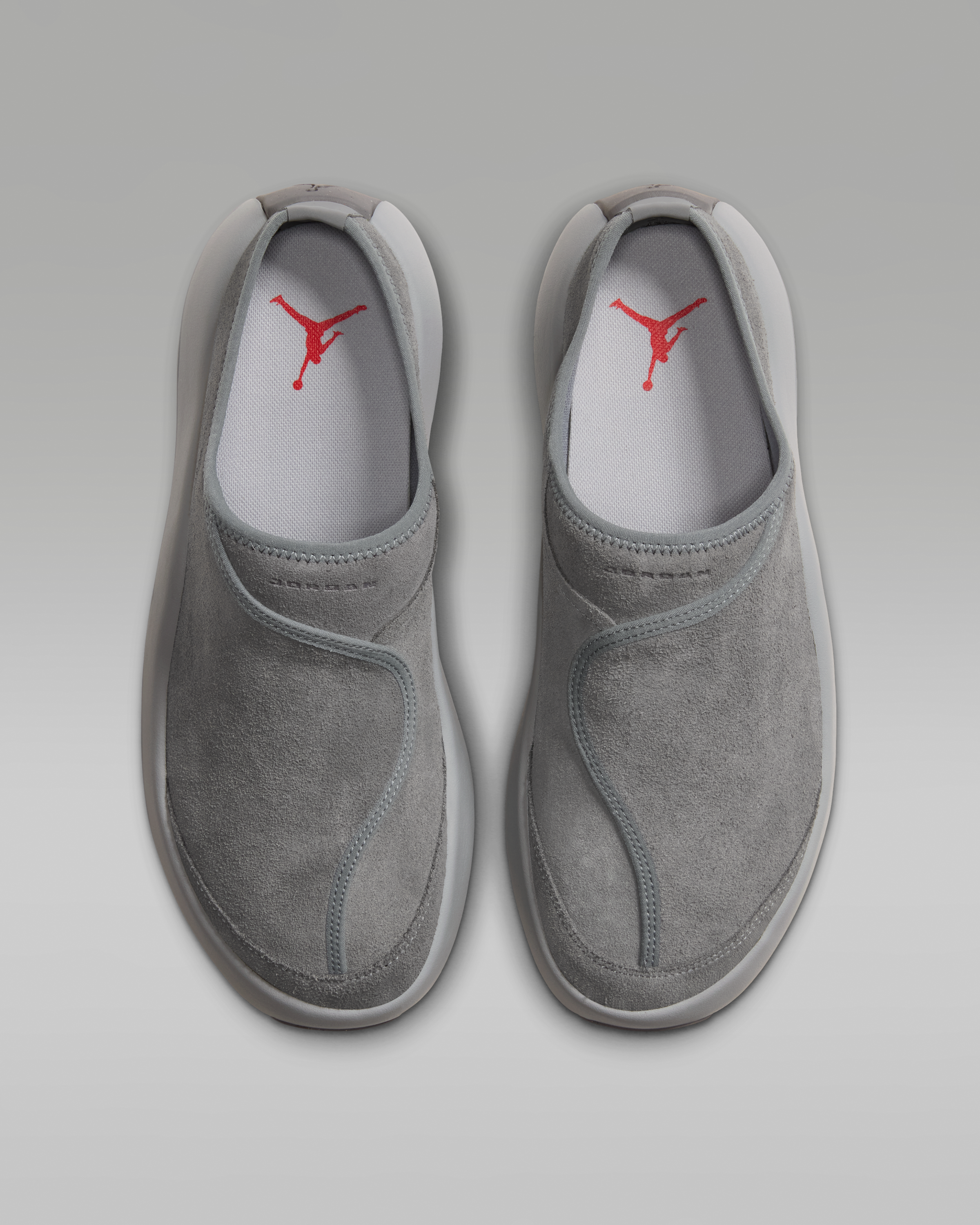 Jordan Future Men's Mules - Smoke Grey/Light Smoke Grey/University Red - View 4