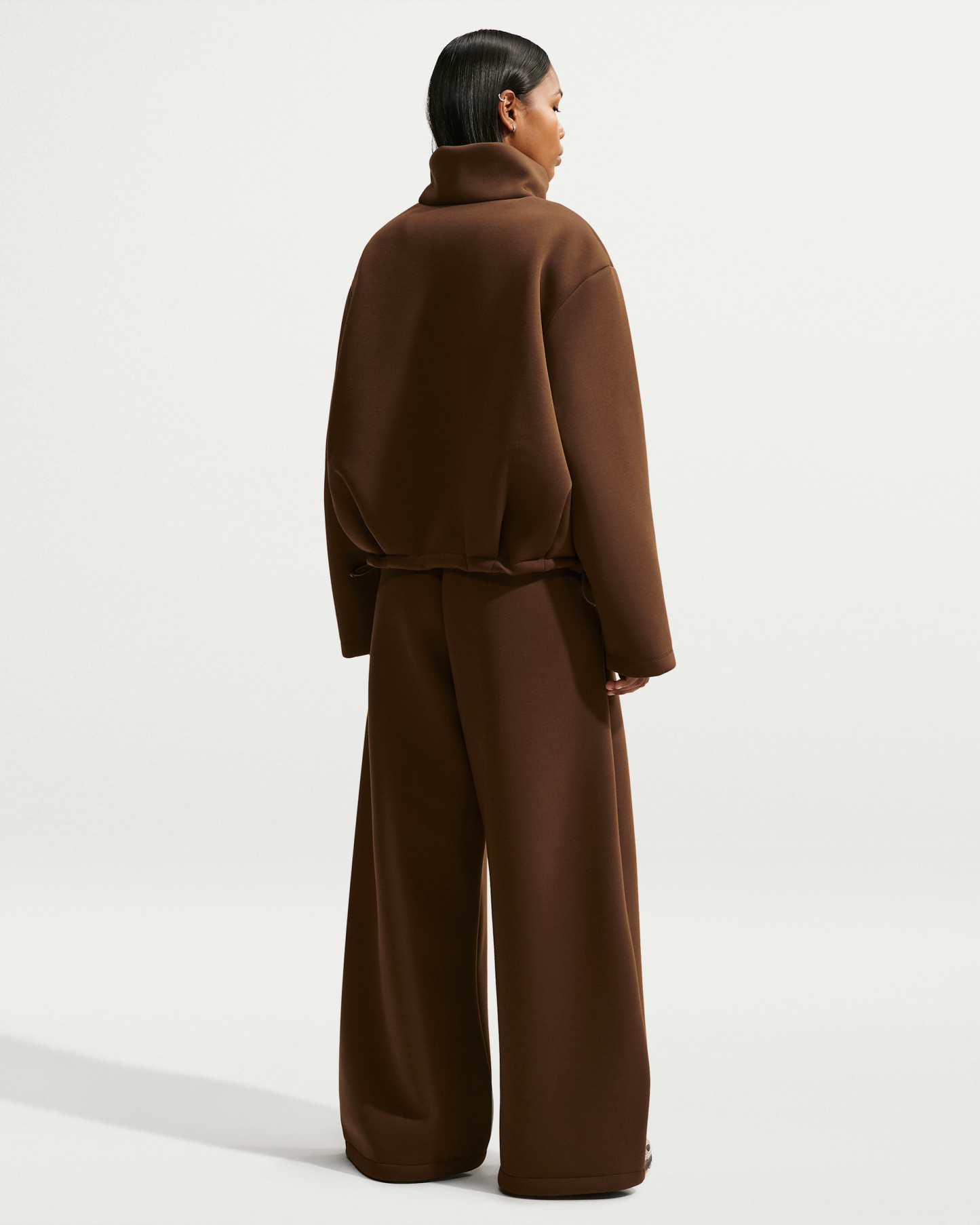 Nike Article Fleece Women's Oversized Jacket - Cacao Wow/Cacao Wow - View 5