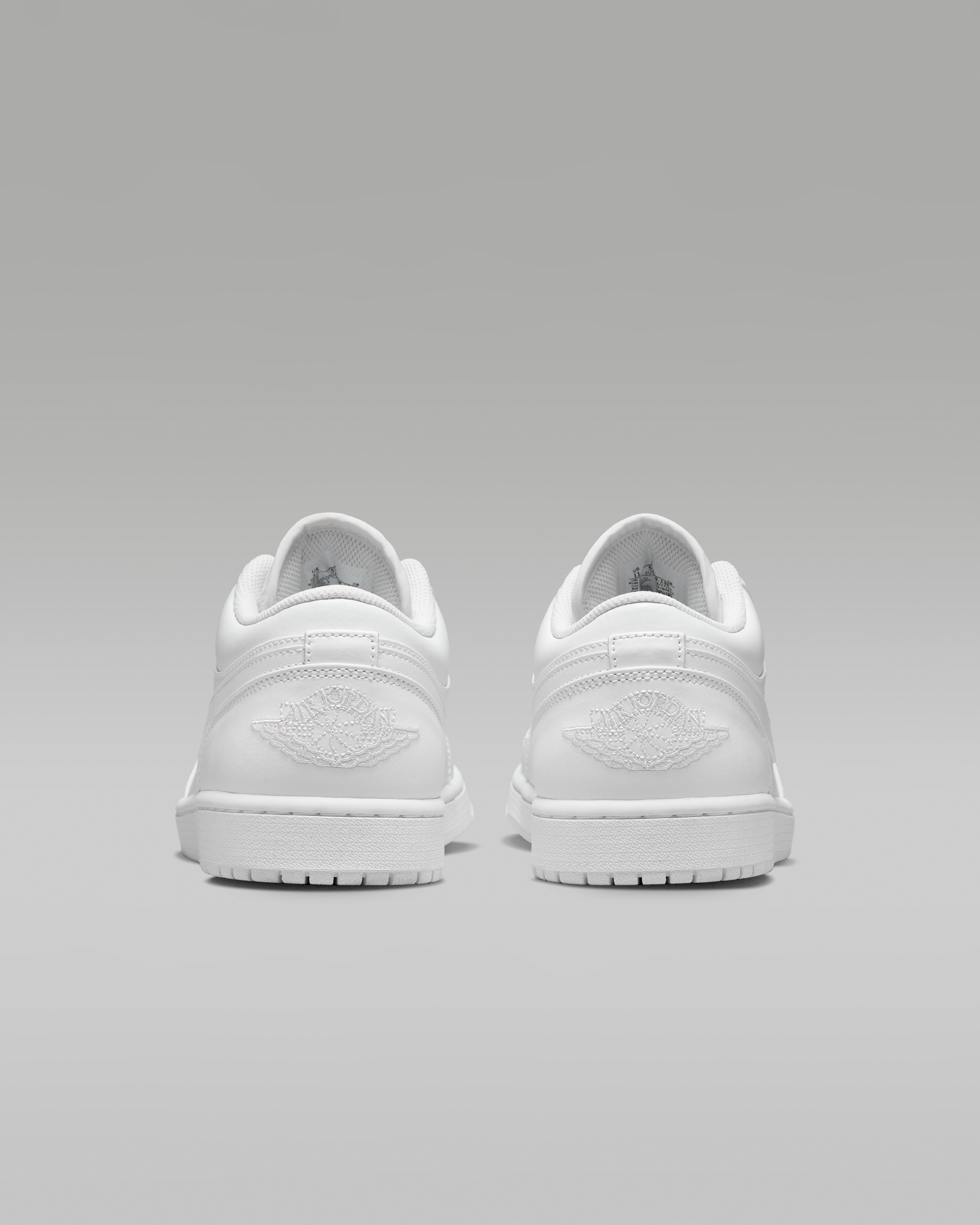 Air Jordan 1 Low Men's Shoes - White/White/White - View 6