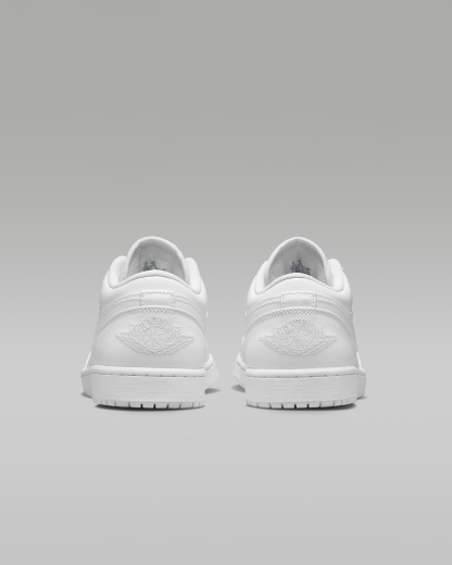 Air Jordan 1 Low Men's Shoes - White/White/White - View 6