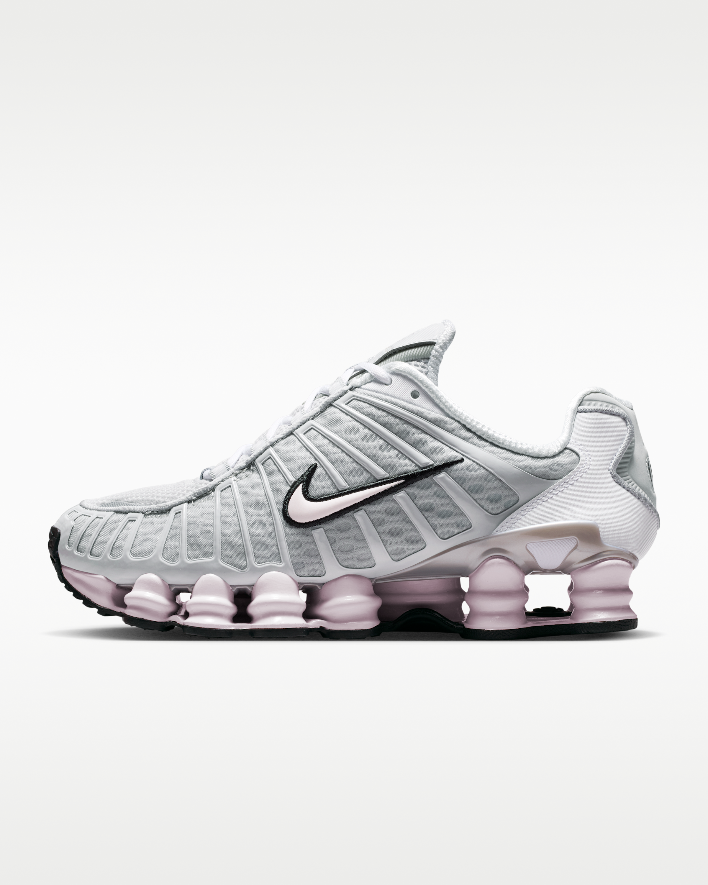 Nike Shox TL Women's Shoes - Neutral Grey/Metallic Silver/Black/Pearl Pink - View 1